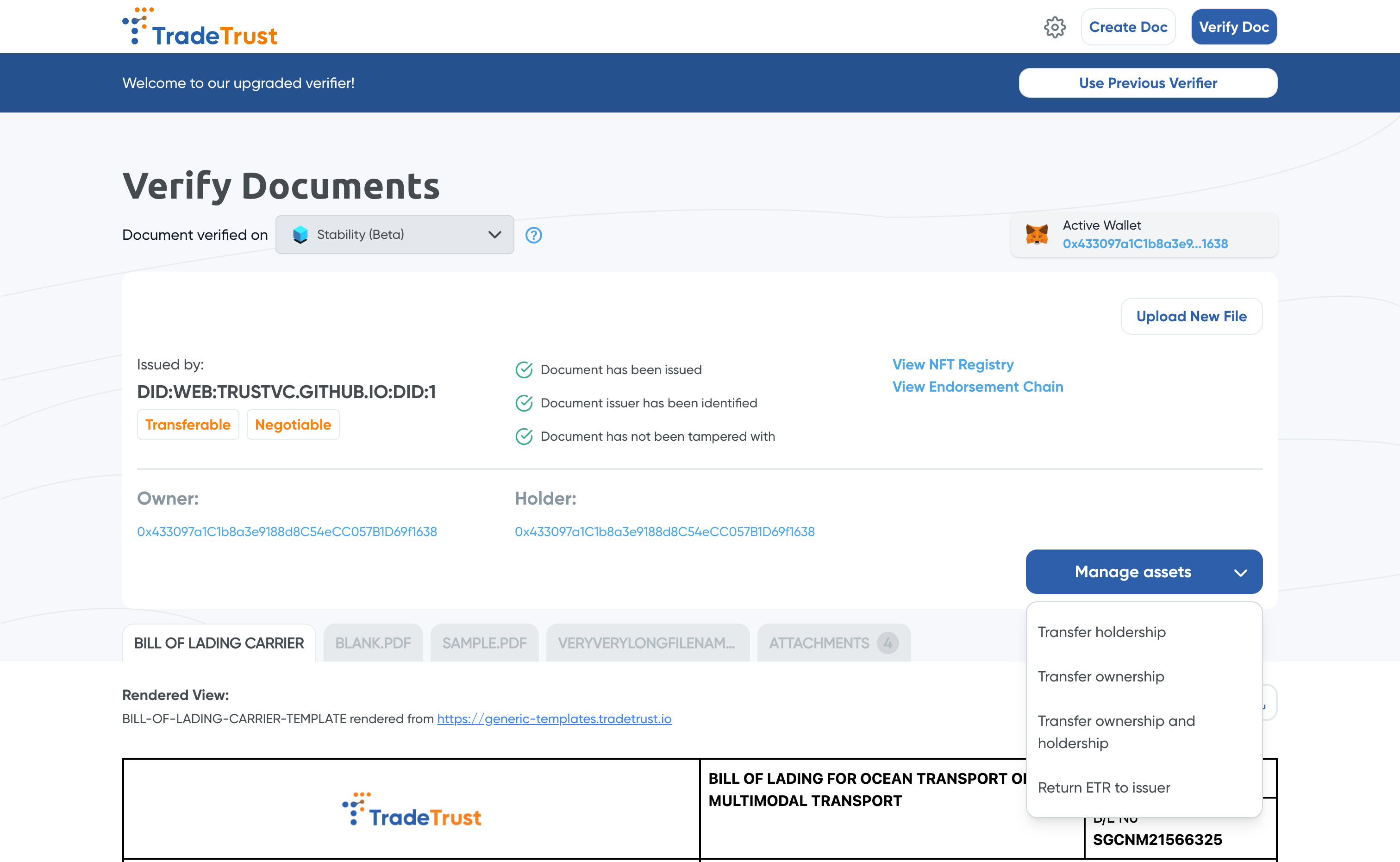 Manage Asset