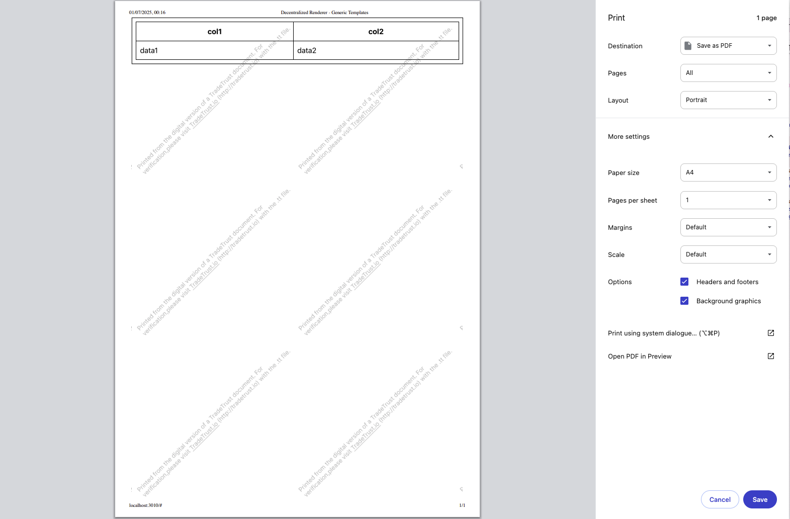 Print Watermark